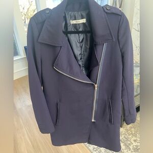 Bebe Navy Trench Coat